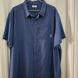 Men's Navy Casual Button Down Shirt